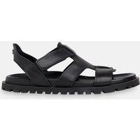 Whistles Freya Leather Fisherman Sandals Black