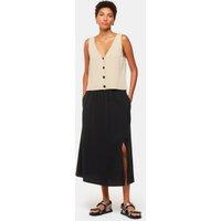 Side Split Midi A-Line Skirt