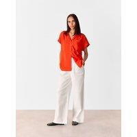 Whistles Collared Button Through Shirt Red