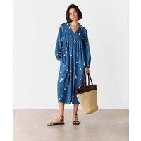 Floral Collared Mini Relaxed Smock Dress