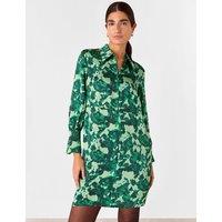 Floral Collared Mini Shirt Dress