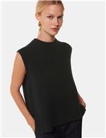 Pure Wool Split Hem Knitted Vest Top