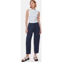 Pure Linen Tapered Ankle Grazer Trousers