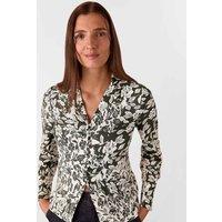 Floral V-Neck Button Through Blouse