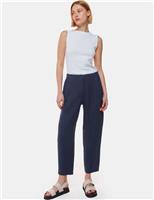 Pure Linen Tapered Ankle Grazer Trousers