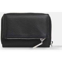 Whistles Bibi Leather Zip Around Purse Black