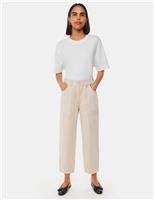 Cotton Rich Straight Leg Trousers