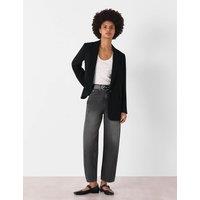 Whistles High Waisted Barrel Ankle Grazer Jeans Grey