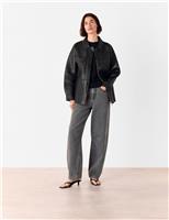 High Waisted Barrel Jean