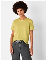 Whistles Emily Pure Cotton T-Shirt Green
