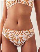 Monsoon Colour Block High Leg Bikini Bottoms Orange