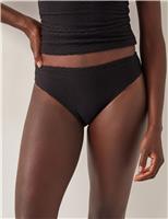 Textured High Leg Bikini Bottoms
