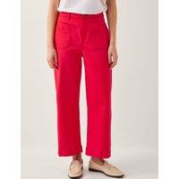 High Waisted Straight Leg Cropped Jeans