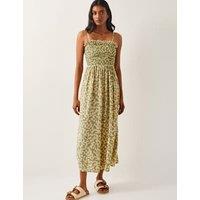 Geometric Bandeau Midi Beach Dress