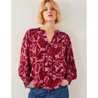 Cotton Rich Floral Lace Detail Blouse