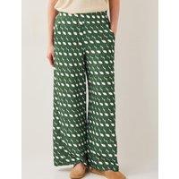 Geometric Straight Leg Trousers