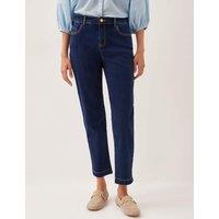 Monsoon High Waisted Straight Leg Cropped Jeans Indigo