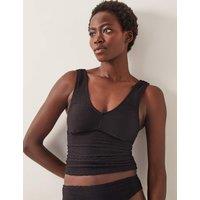 Textured V-Neck Bikini Top