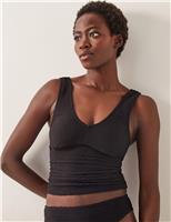 Textured V-Neck Bikini Top