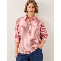 Pure Cotton Striped Collared Shirt
