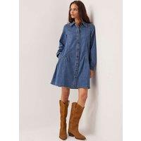 Pure Cotton Knee Length Shirt Dress