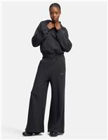 Reebok Icon Elements Pure Cotton Wide Leg Joggers Black