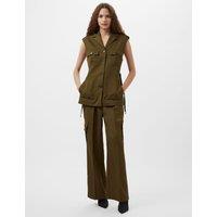 Twill V-Neck Collared Waistcoat