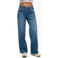 Superdry & Co Mid Rise Wide Leg Baggy Jean Blue