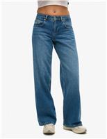 Mid Rise Wide Leg Baggy Jean