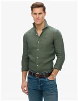 Superdry & Co Relaxed Fit Pure Linen Shirt Green