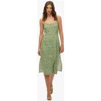 Superdry & Co Floral Scoop Neck Midi Slip Dress Green Mix