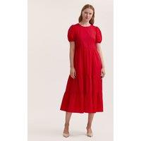 Pure Cotton Midi Tiered Dress