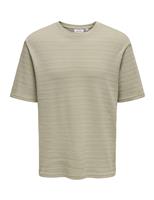 Pure Cotton Textured Crew Neck T-Shirt