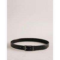 Ted Baker Leather Woven Texture Belt Brown