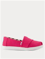 TOMS Kids' Riptape Espadrilles (4 Small - 2 Large) Pink