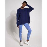 Lilybod Shelby Crew Neck Step Hem Relaxed Sweat-shirt Navy