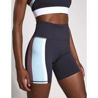 Lilybod High Waisted Gym Shorts Charcoal Mix