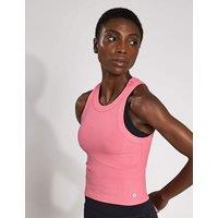 Lilybod Harmony Cotton Rich Rib Crop Vest Top Pink
