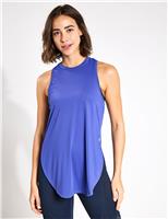 Zela Crew Neck Racer Back Longline Vest Top
