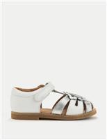 Start-Rite Kids' Schoolwear Leather Riptape Sandals (3 Small - 8 Small) White Mix
