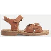 Start-Rite Kids' Schoolwear Leather Riptape Sandals (7 Small - 1 Large) Tan