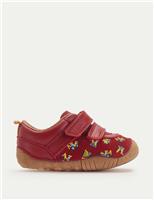 Baby Leather Digger Riptape Pram Shoes (3 Small - 5 Small)