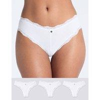 Boux Avenue 3pk Tatiana Brazilian Knickers White
