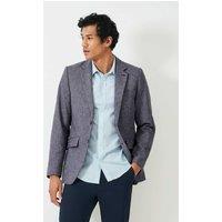 Linen Blend Checked Blazer