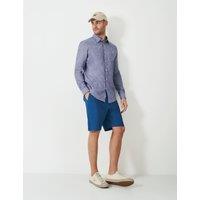 Crew Clothing Linen Rich Shirt Dark Blue