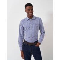Crew Clothing Regular Fit Pure Cotton Check Oxford Shirt Medium Blue Mix