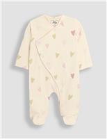 Pure Cotton Heart Sleepsuit (0-12 Mths)
