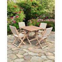 London 4 Seater Rope Folding Dining Set