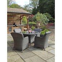 Paris Rattan 4 Seater Dining Set