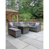 Paris Deluxe Firepit Dining Set
